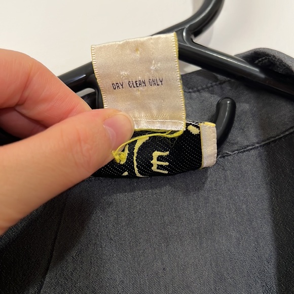 Ice button down 100% silk shirt - gray - size L - Picture 4 of 6